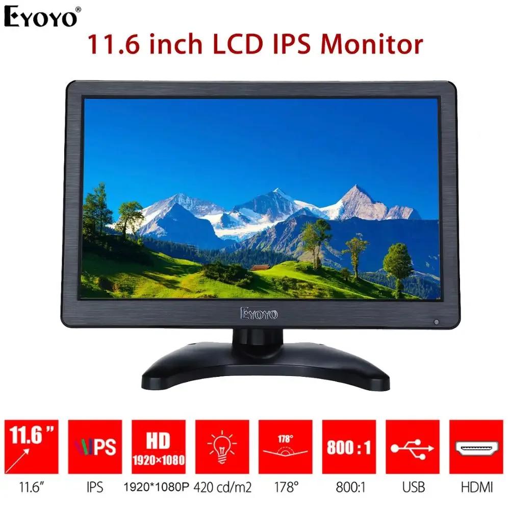 Eyoyo 11.6 ġ FHD ǻ , IPS BNC HDMI PC LCD ȭ   ÷ , VGA AV , 1920x1080